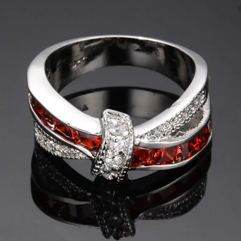 Trendy Women Rings with Brilliant Cubic Zirconia Luxury Engagement Rings Fashion Wedding Party Jewelry