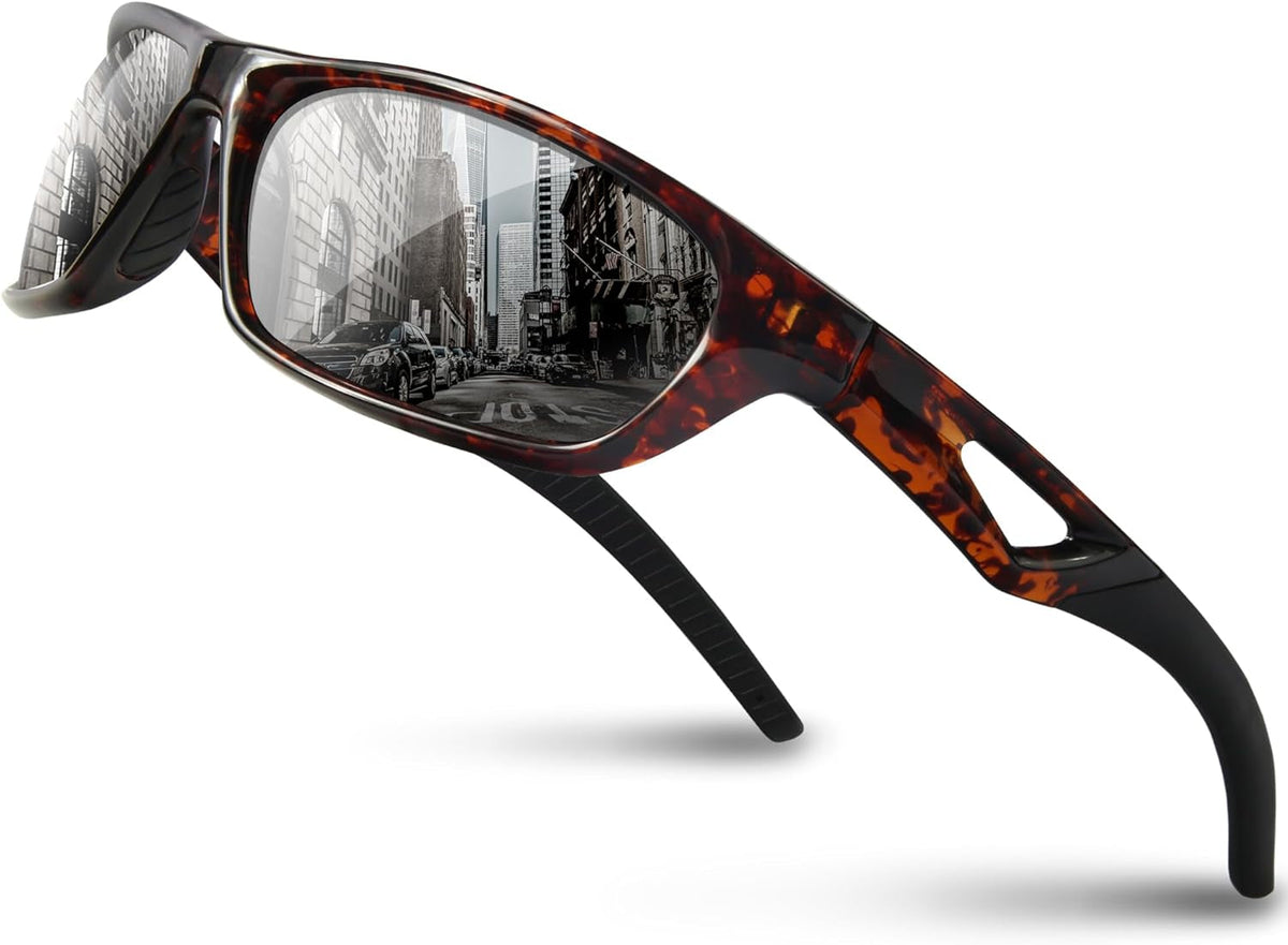 Polarized Sports Sunglasses Driving Sunglasses Shades for Men Women Tr90 Frame for Cycling Fishing Running RB831