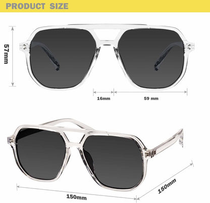 Oversized Aviator Sunglasses for Women and Men with Polarized Lens MS52243