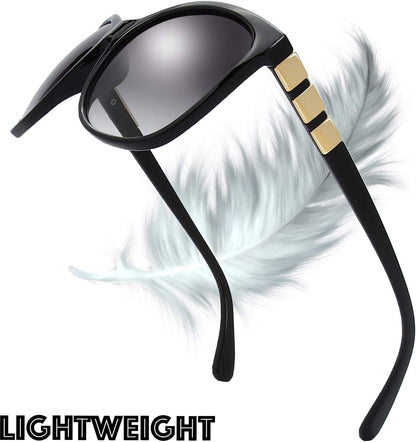 Women'S Oversized Square Jackie O Cat Eye Hybrid Butterfly Fashion Sunglasses - Exquisite Packaging