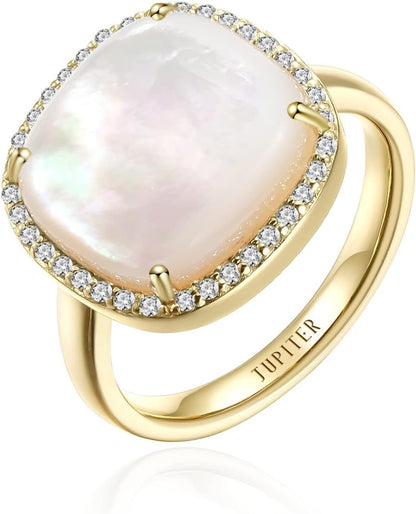 Gemstone Women'S Ring - Gemstone Women Ring, 0.47"/12Mm Birthstone Rings Jewelry for Valentine'S Day, Mother'S Day, Birthday Jewelry