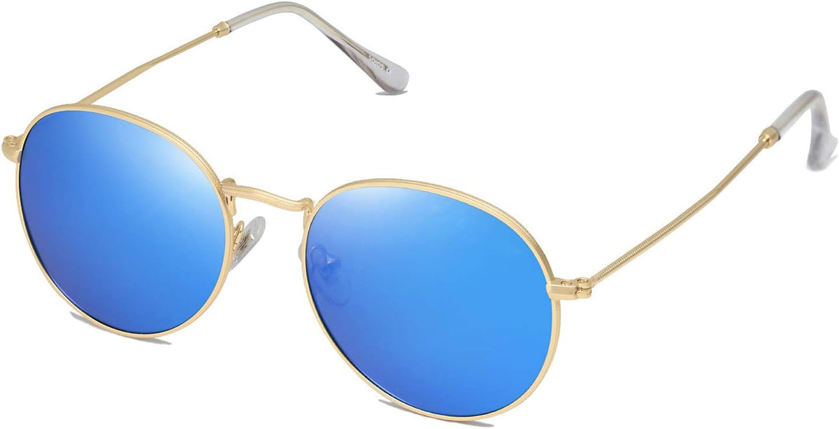 Small round Polarized Sunglasses for Women Men Classic Vintage Retro Shades UV400
