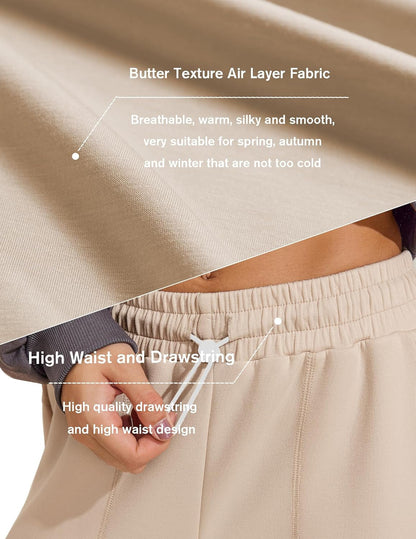 Womens Straight Leg Sweatpants Casual Athletic Workout Pants Stretch Soft Lounge Pants with Pockets