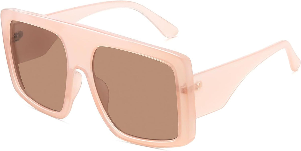 Oversized Square Sunglasses for Women Men Fashion Siamese Lens Style Flat Top Shield Shades