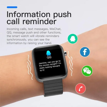 2021 NEW Smart Watch Bluetooth Watch Body Temperature Blood Pressure Blood Oxygen Monitor Wristband Fitness Tracker Bracelet Heart Rate Monitor Smartwatch 1.54" Large Screen with Flashlight PK DZ09 Apple Watch series 6 5 4 Galaxy Watch Active