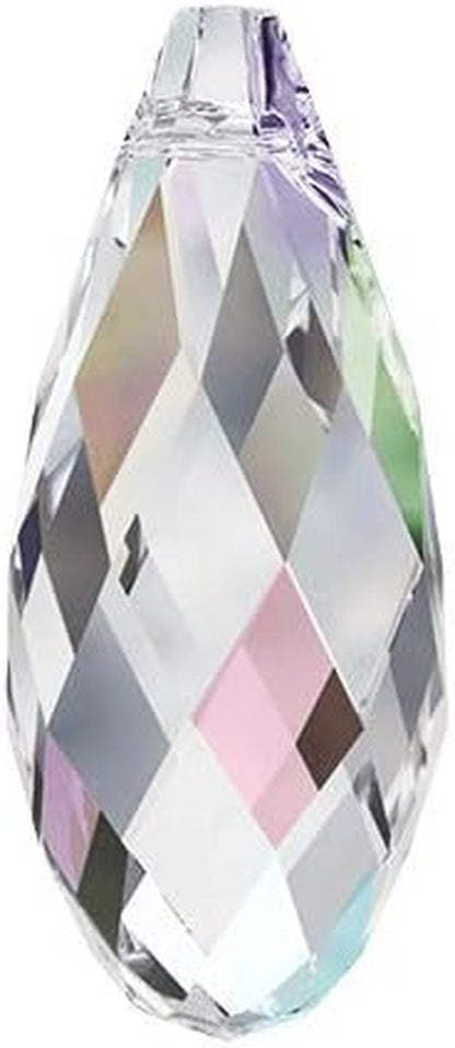 13 X 6.5Mm Austria Crystal 6010 Briolette Pendant by 4-Pcs (Crystal AB)