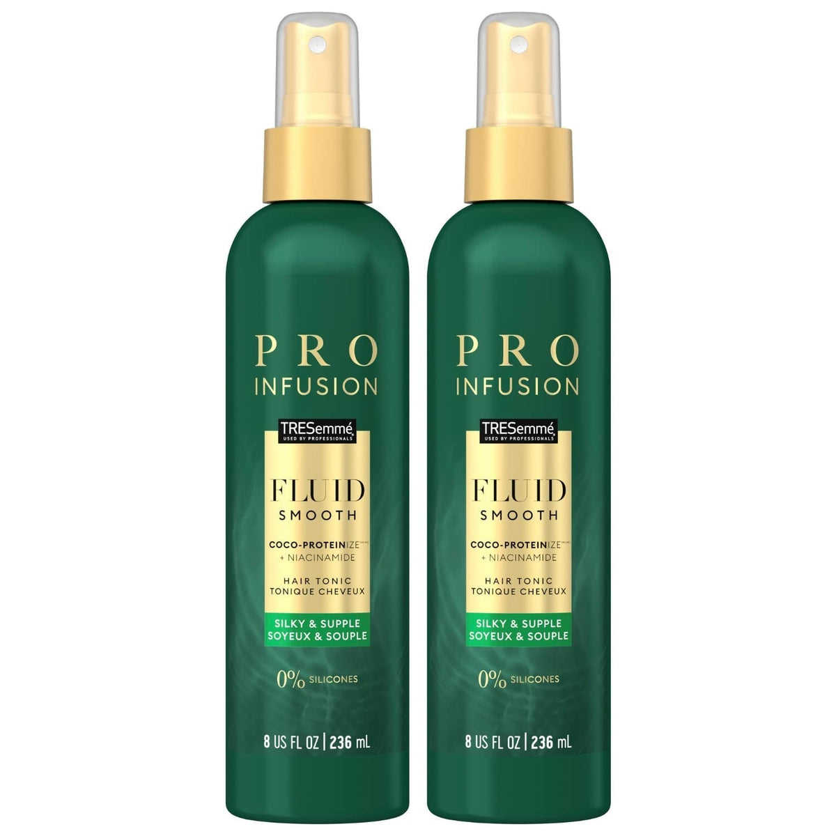 Tresemme Pro Infusion Volume Tonic Hair Thickening Spray, 8 Oz - with Natural Coconut, Plant-Based Texturizing Spray, Biotin Products for Women, 2 Pack