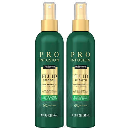Tresemme Pro Infusion Volume Tonic Hair Thickening Spray, 8 Oz - with Natural Coconut, Plant-Based Texturizing Spray, Biotin Products for Women, 2 Pack
