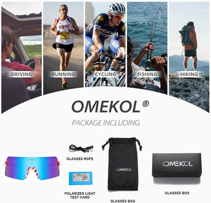 Two Sizes For Adults and Youth Polarized Sunglasses Men Women Outdoor Sport Baseball Glasses UV400 Cycling Eyewear