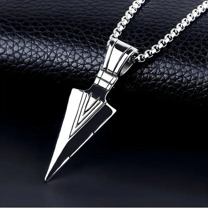 Men's Fashion Jewelry Black Gold Silver Color Pendant Long Chain Necklace Mens Necklaces
