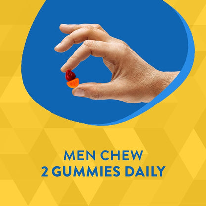 Alive! Men'S Daily Gummy Multivitamin, Supports Energy Metabolism*, Muscle Function*, B-Vitamins, Superfood Antioxidants, Gluten-Free, Vegetarian, Fruit Flavored, 60 Gummies
