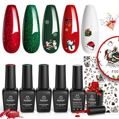 Beetles Gel Nail Polish, 6 Colors Nude Pink Rose Red Milky White Gel Polish, Sweetheart Candies Collection Soak Off UV LED Nail Lamp Light Nails Spring Summer Easter Gel Nail