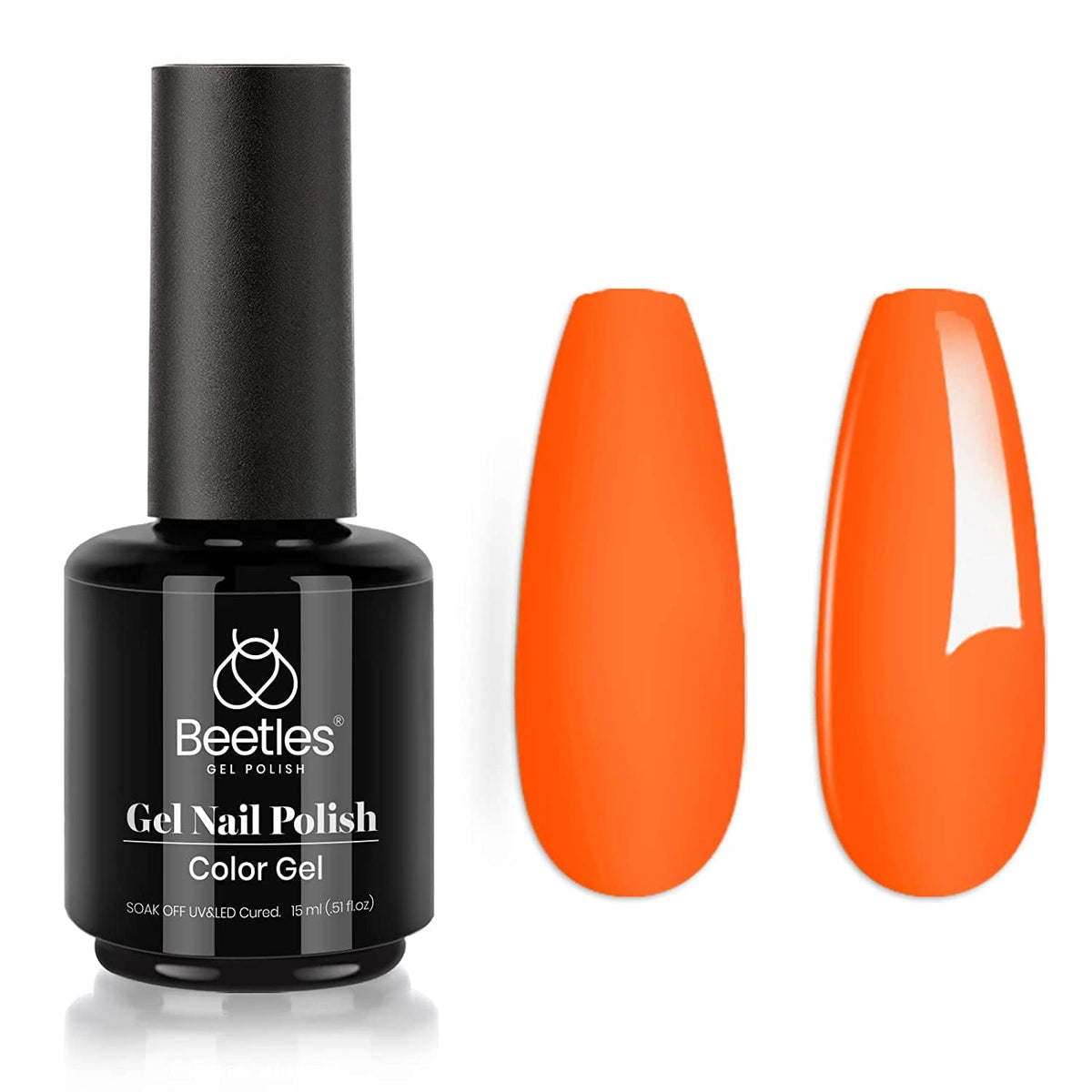 Beetles Gel Nail Polish, 1 Pcs 15ml White Color Soak Off Gel Polish Nail Art Manicure Salon DIY Gel Nail Design Decoration at Home Nail Lamp Needed Nails Minicure Kit Gift