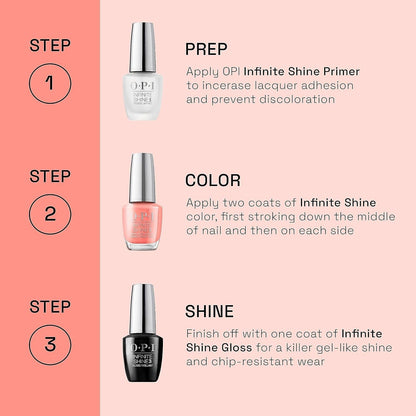 OPI Infinite Shine 2 Long-Wear Nail Lacquer, Sheer Soft Hint of Pink Crème Finish Nude Nail Polish, Up to 11 Days of Wear, Chip Resistant & Fast Drying Gel-Like Polish, Bubble Bath, 0.5 fl oz