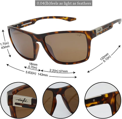 Fishing Polarized Sunglasses for Men Driving Running Golf Sports Glasses Square UV Protection Designer Style Unisex