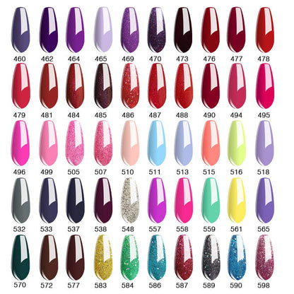 Nail Salon UV Manicure Polish Soak Off Gel Polish Nail Art Glitter White Smoke(788)