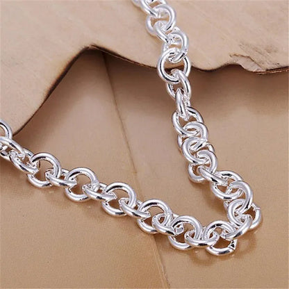 925 Sterling Silver Bracelet Jewelry Shiny Crystal Heart Key Bracelet for Women Christmas Gift