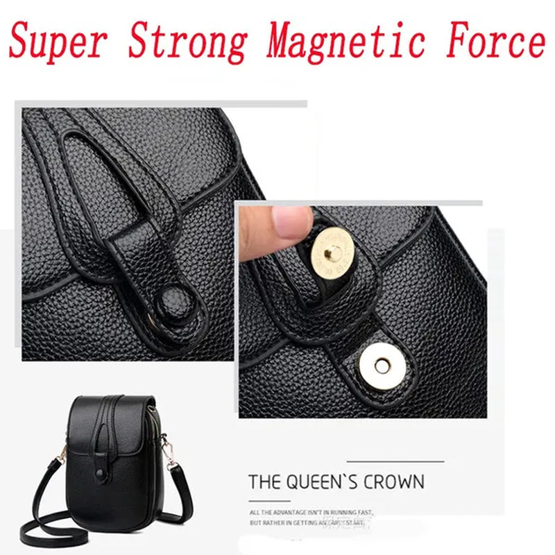 2023 New High Quality High-capacity Women's Fashion Shoulder Bag Genuine Leather Cross Body Shoulder Bags Retro Style Handbags Purses Mobile Phone Bag