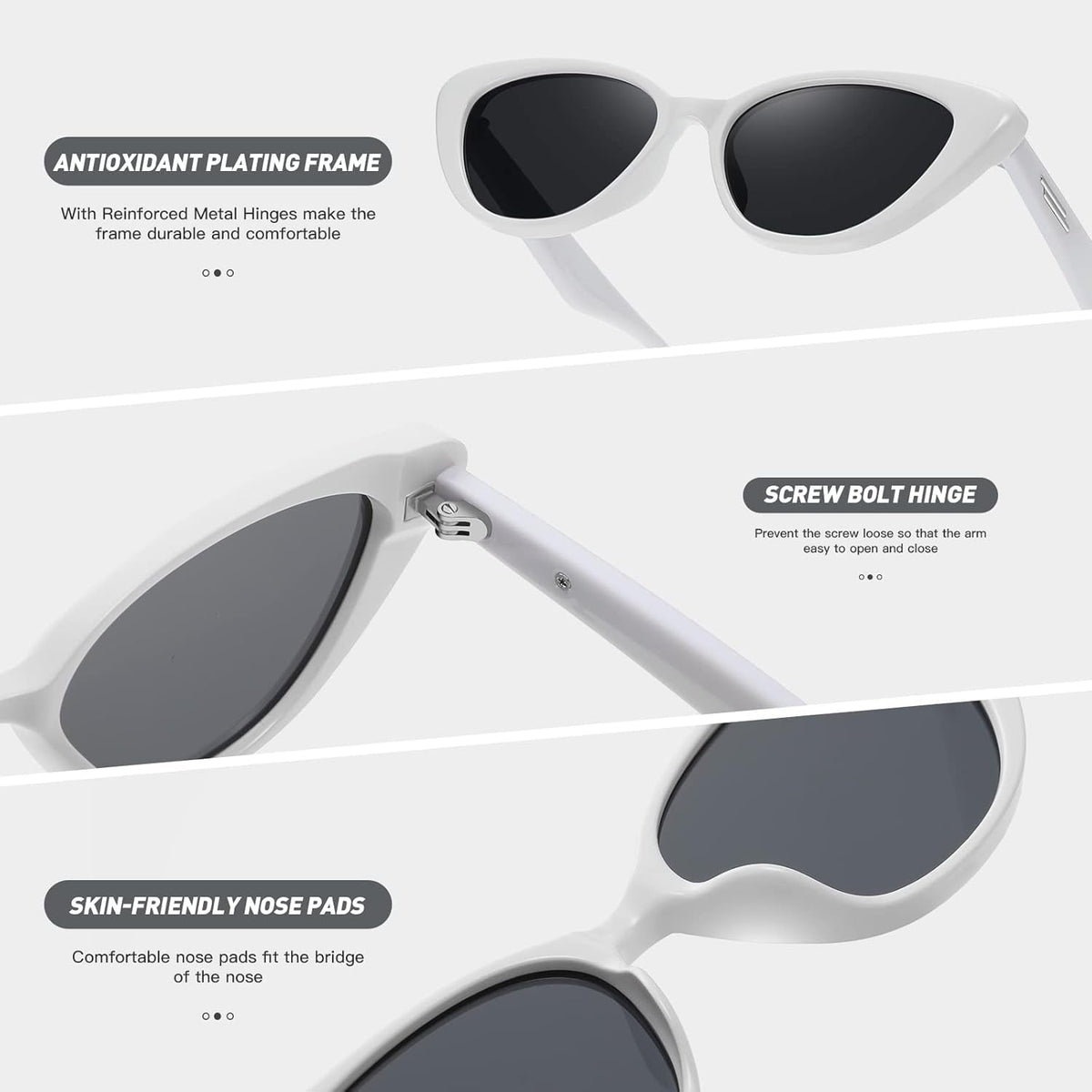 Retro Vintage Narrow Cat Eye Sunglasses for Women 90S Small Chic Style Trendy Sunnies UV400 Protection FZN7514