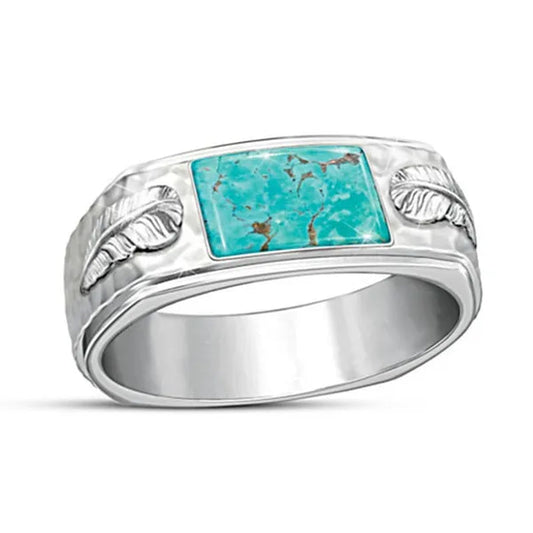 Sedona Canyon 925 Sterling Silver Genuine Turquoise Mens Ring Jewelry Accessories