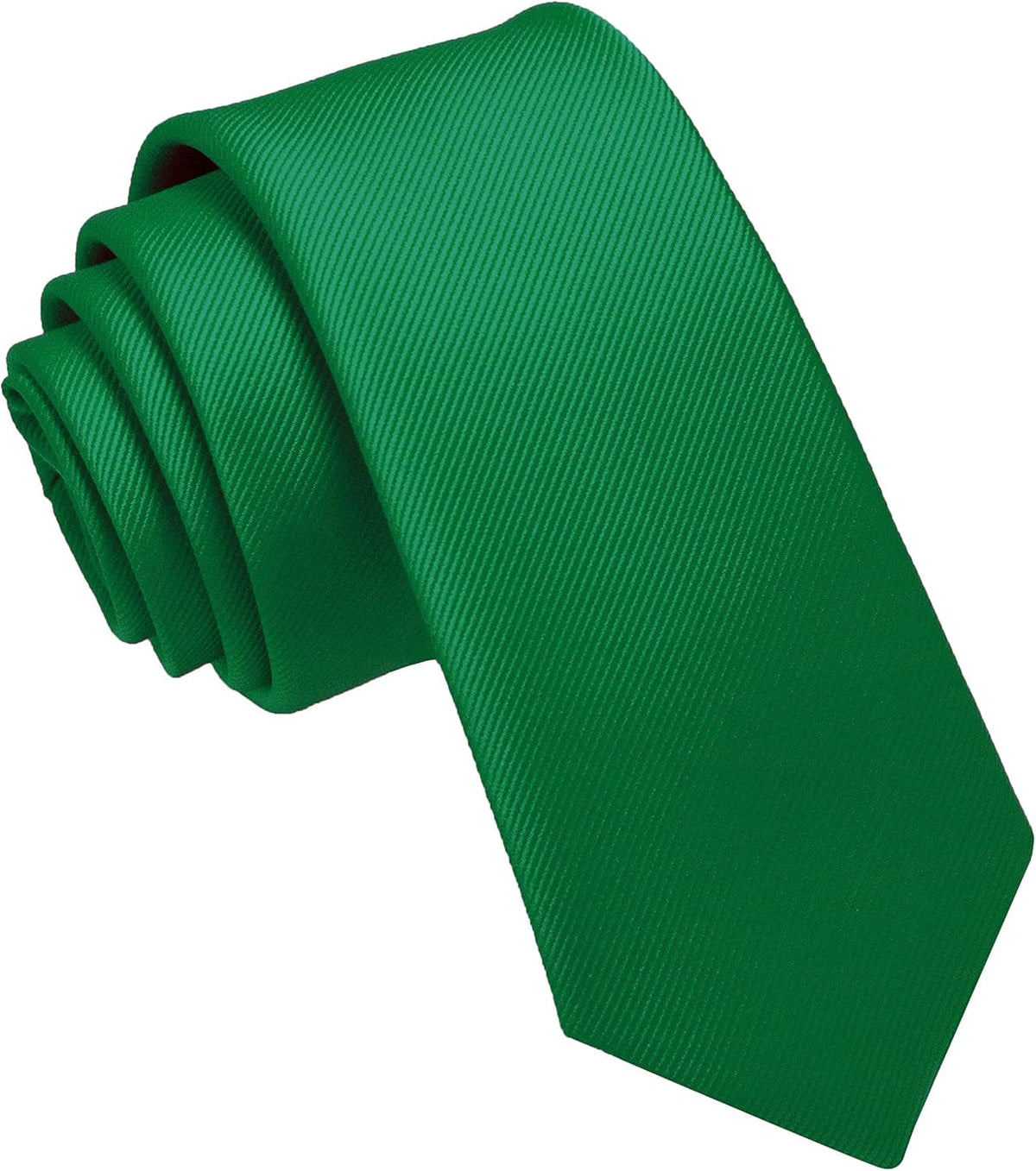 2.4" Solid Color Skinny Tie Slim Necktie for Men