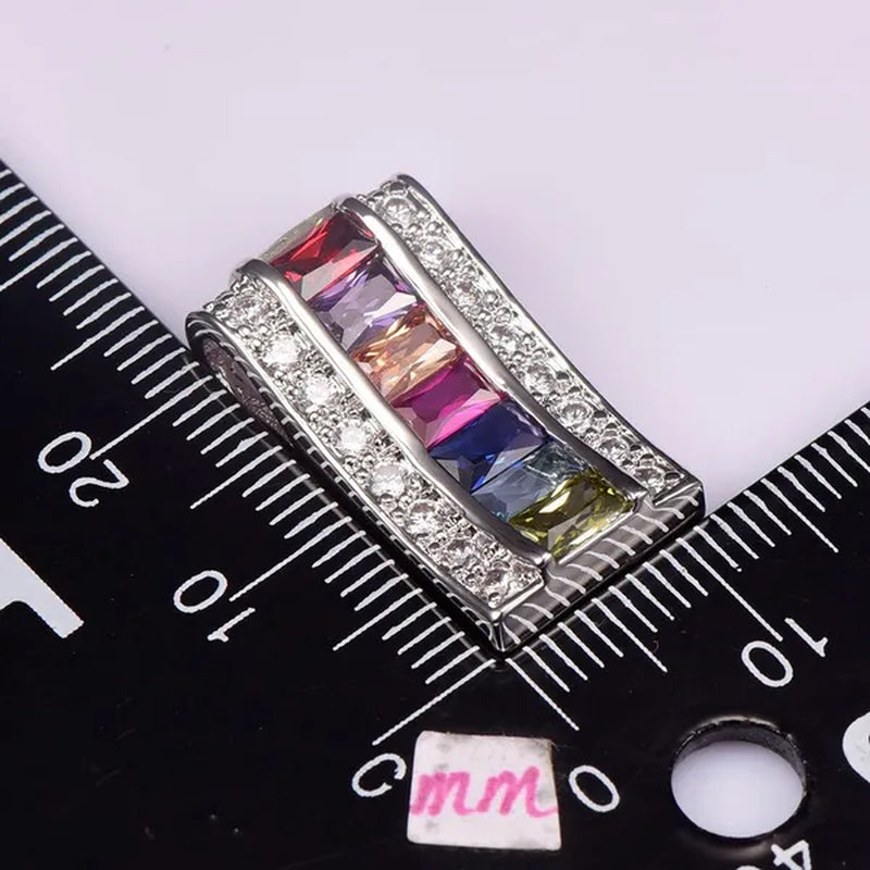 Morganite Pink Sapphire Topaz Garnet Amethyst Ruby Peridot Emerald Aquamarine 925 Sterling Silver Fashion Pendant
