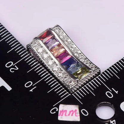Morganite Pink Sapphire Topaz Garnet Amethyst Ruby Peridot Emerald Aquamarine 925 Sterling Silver Fashion Pendant