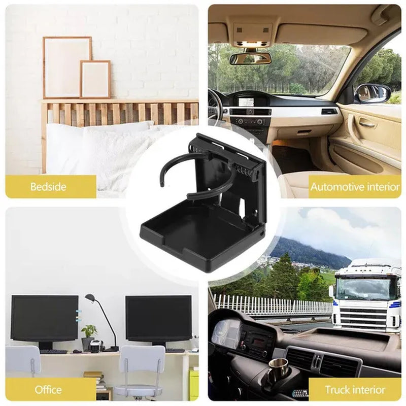 1/2PCS Cup Drink Holder Folding Car Cup Holder Water Bottle Holder Front Cup Holder Stand for Car Boat Truck Yacht SUV RV Van Cup Tray