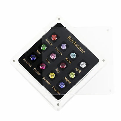 12 Birthstone Cubic Zirconia and Corundum Loose Gem Stone Cz Display Tools Box Dia Mond Tester Master Set