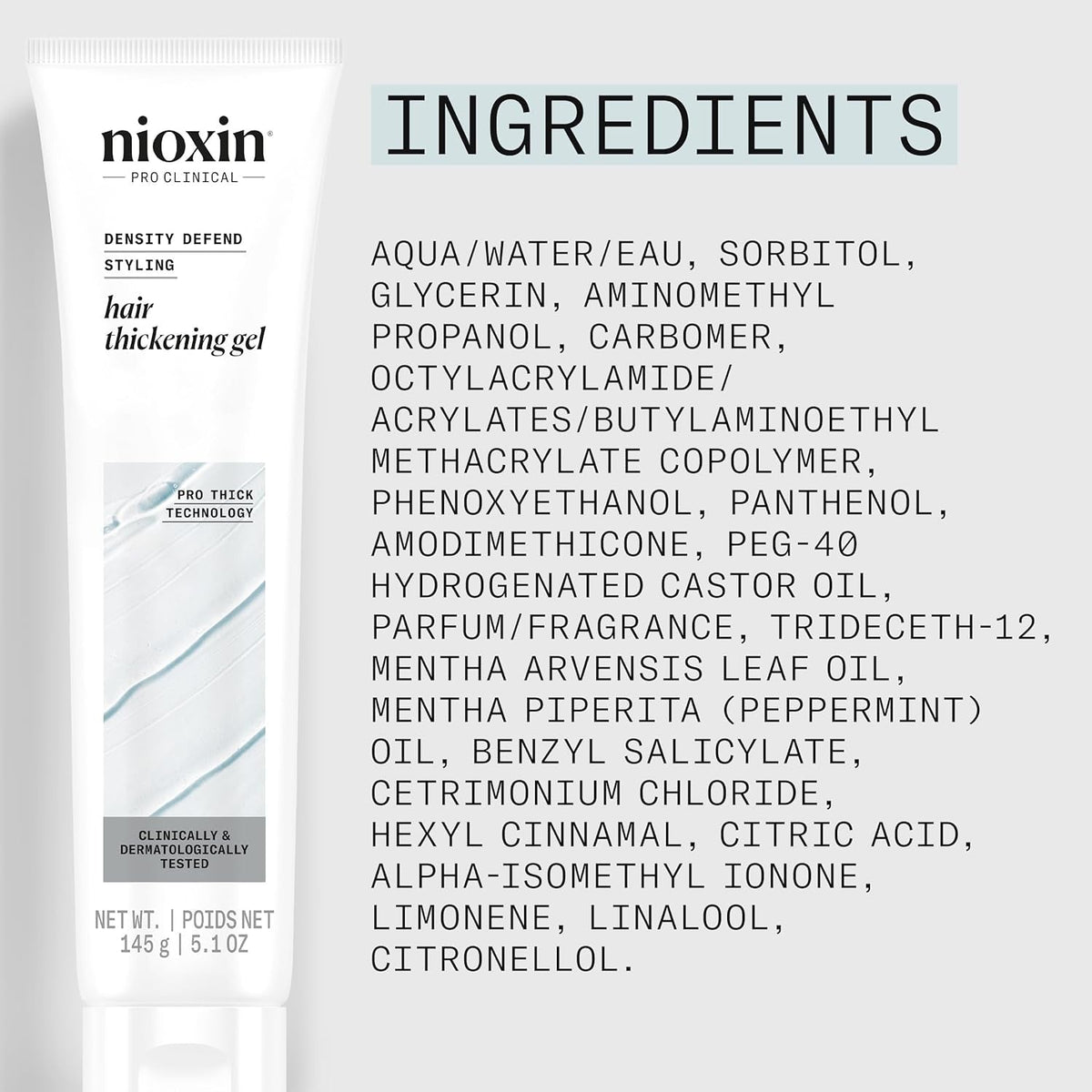Nioxin Density Defend Hair Thickening Gel | for Volumizing and Fuller Hair| No Stickiness or Stiffness | 5.1 Fl Oz