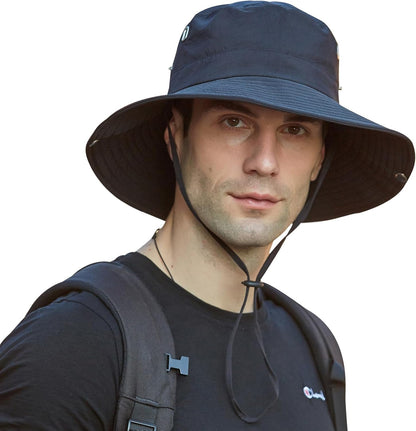 Sun Hats for Men Women Wide Brim Boonie Hat UPF 50+ Bucket Hats Hiking Fishing Outdoor Summer Safari UV Protection Hat