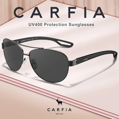 Polarized Sunglasses for Women UV Protection Ultra-Lightweight Comfort Metal Frame Driving Glasses CA3210