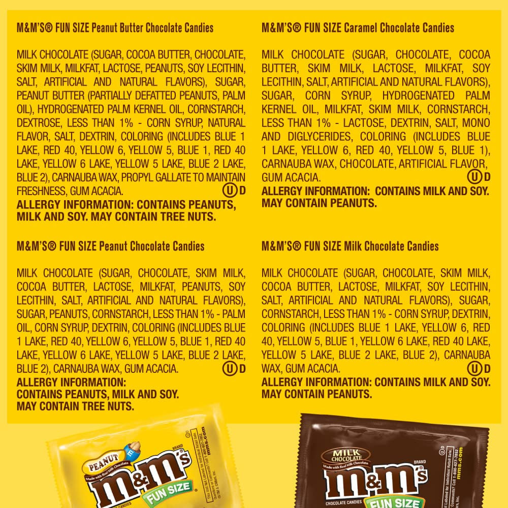 Fun Size Milk Chocolate, Peanut, Peanut Butter & Caramel Candy Variety Pack, 30.35 Oz/55 Ct Bulk Candy Bag