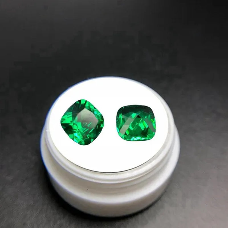 Emerald Natural AAAA 9.0Mm Colombia Emerald Corundum Spinel Square Shapes 5.70 Carats Jewelry Diy Green Gem AAAAA