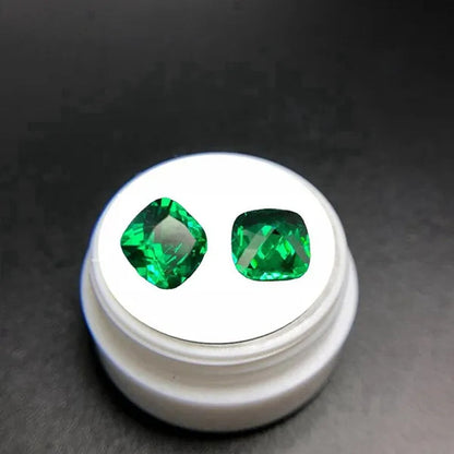 Emerald Natural AAAA 9.0Mm Colombia Emerald Corundum Spinel Square Shapes 5.70 Carats Jewelry Diy Green Gem AAAAA