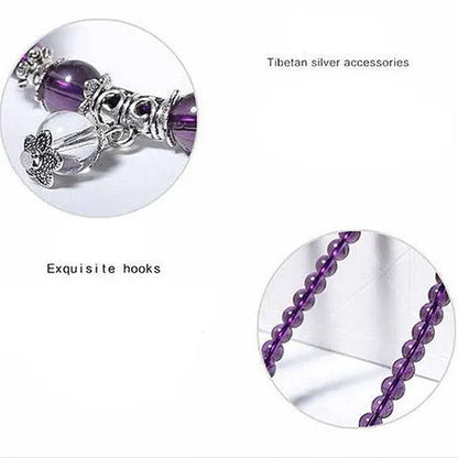 Buddhist Amethyst Bracelet Stones Chakra Dolphin Beaded Prayer Bangle