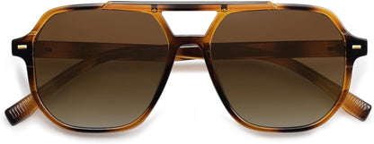 Retro Trendy Aviator Polarized Sunglasses Men Women Vintage 70s Square Stylish Frame Sun Glasses SJ2283