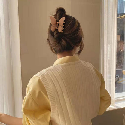 Butterfly Hair Accessories - Matte Claw Clips for Women and Girls, 4Pcs 2.6" Hair Clamps and Jaw Clips for Thin to Medium Hair