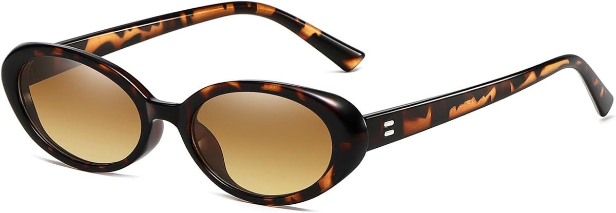 Retro Oval Sunglasses for Women Men Fashion Small Oval Sunglasses 90s Vintage Shades