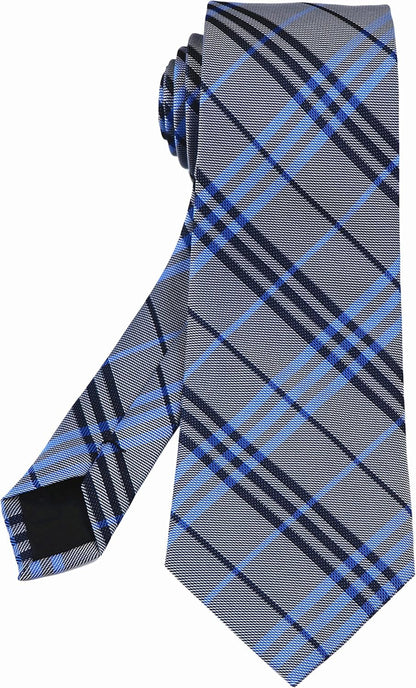 Men'S Gingham Check Stripe Ties Pattern Business Formal Designer Neckties 3.15"