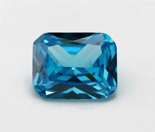 AAAAA+ 10.17ct BEAUTIFUL SEA BLUE SAPPHIRE 10x12MM EMERALD Rectangle Cut SHAPE LOOSE GEMSTONE