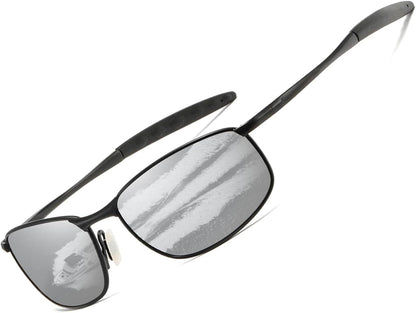 Polarized Sunglasses For Men Rectangle Metal Frame Retro Sun Glasses AE0395