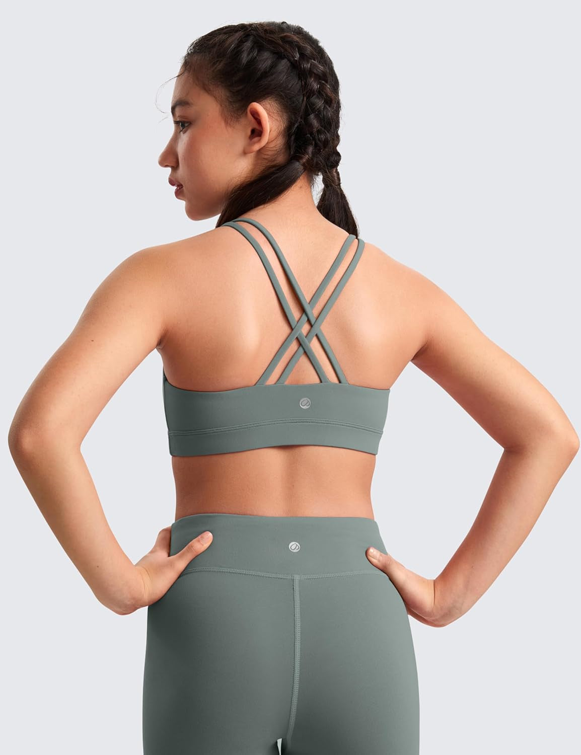 Girls Butterluxe Training Bra - Strappy Scoop Neck for Teens Kids Yoga Sports Comfort Dance Crop Top