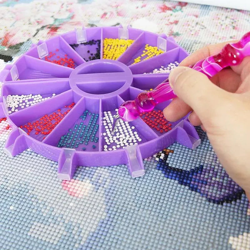 5D DIY Diamond Painting Tool Funnel Design Plastic Tray Diamond Embroidery Accessories Diamond Cross Stitch Tool Sets Bead Sorti