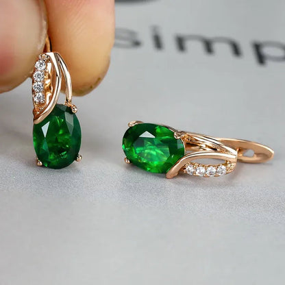 Stylish Oval Cut Aquamarine Emerald Sapphire Garnet Gemstone Hook Earrings 14K Gold Filled Multicolor Birthstone Diamond Bride Wedding Jewelry Gifts