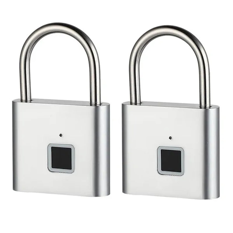 Fingerprint Padlock Smart Keyless USB Rechargeable Door Lock IP56 Waterproof USB Rechargeable-2/1PCS