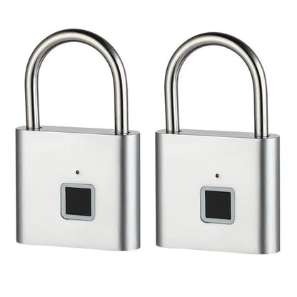 Fingerprint Padlock Smart Keyless USB Rechargeable Door Lock IP56 Waterproof USB Rechargeable-2/1PCS
