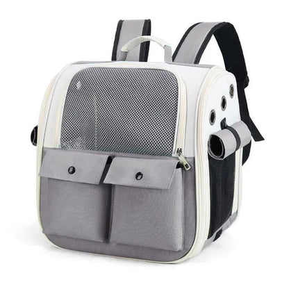 Pet Carrier Backpack Small Medium Dogs Cats Large Space Fits Up To 20 Lbs Pets Foldable Backpack Safety Lock Zipper Breathable Mesh Travel Hiking