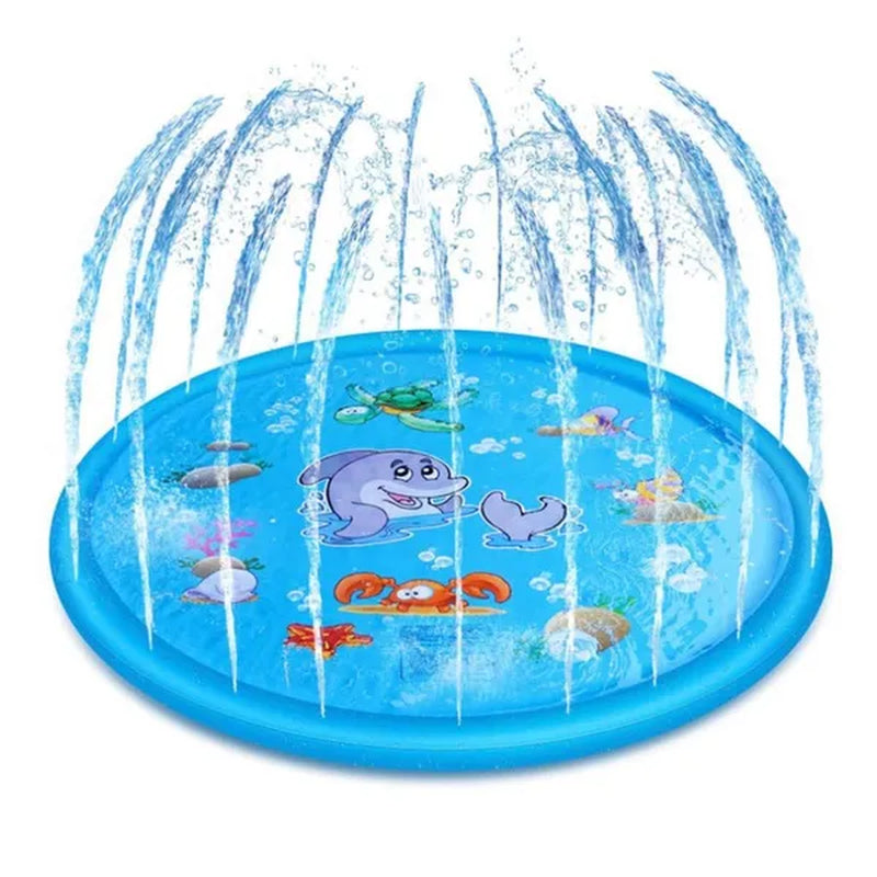 Kids Outdoor Summer Inflatable Water Splash Play Pool Playing Sprinkler Mat Yard Outdoor Fun Splash Water Toy Playground Toddler