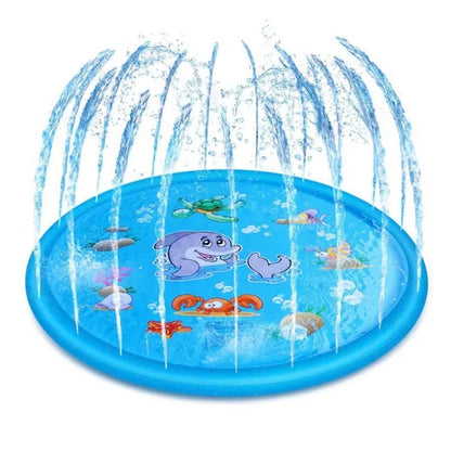 Kids Outdoor Summer Inflatable Water Splash Play Pool Playing Sprinkler Mat Yard Outdoor Fun Splash Water Toy Playground Toddler